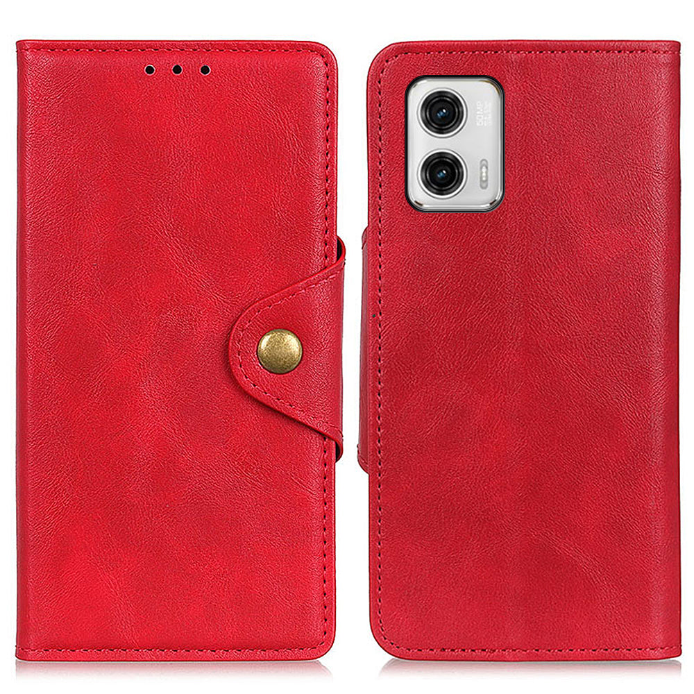 PU Leather Phone Case for Motorola Moto G73 5G Brass Buckle Wallet Stand Protective Cover PU Leather Phone Case for Motorola Moto G73 5G Brass Buckle Wallet Stand Protective Cover